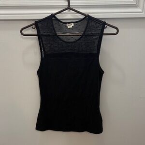 Black Sleeveless Lace Top